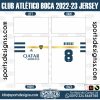 CLUB ATLÉTICO BOCA SOCCER JERSEY DESIGN 2022-23