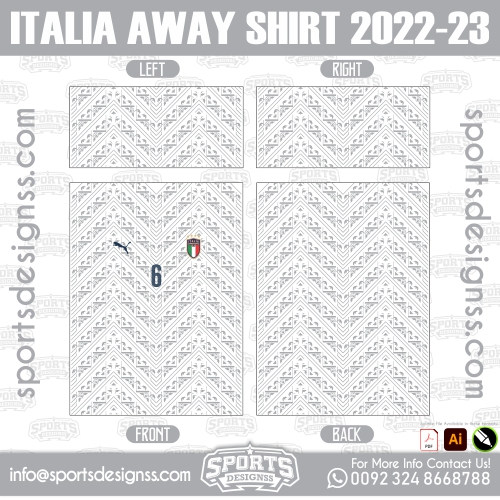 ITALIA AWAY SOCCER JERSEY DESIGN 2022-23