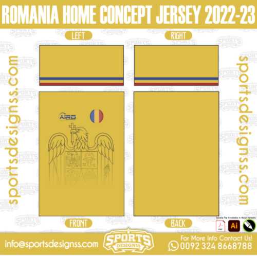 ROMANIA HOME CONCEPT JERSEY 2022 23