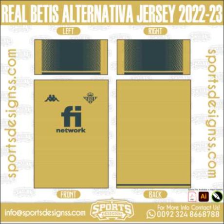 REAL BETIS ALTERNATIVA JERSEY 2022-23 - Sports Designss