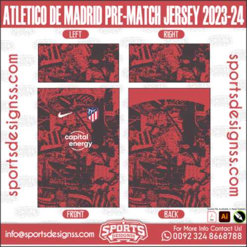 ATLETICO DE MADRID PRE MATCH JERSEY 2023 24