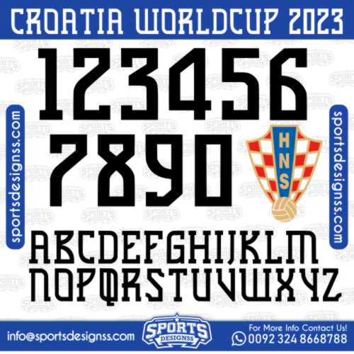CROATIA WORLDCUP 2023 Font Free Download by Sports Designss Download Free Football Font