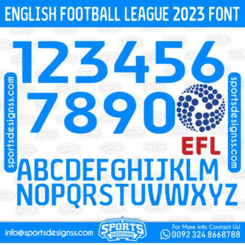ENGLISH FOOTBALL LEAGUE 2023 Font Free Download by Sports Designss Download Free Football Font