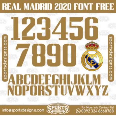 REAL MADRID 2020 Font Free Download by Sports Designss _ Download Free ...