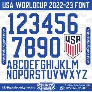 USA WORLDCUP 2022-23 Font Free Download by Sports Designss _ Download Free Football Font
