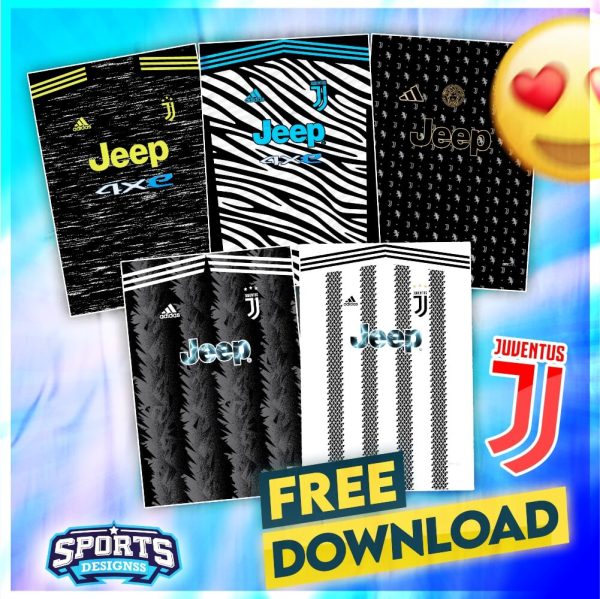 Juventus Football Jersey Designs Bundle Sublimation Printing File: Juventus Kit Design Free Download