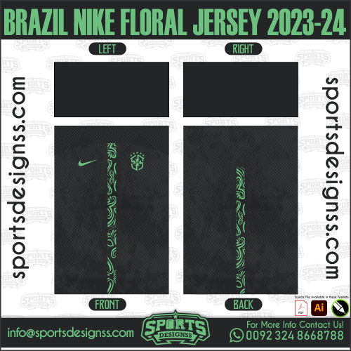 BRAZIL NIKE FLORAL JERSEY 2023 24
