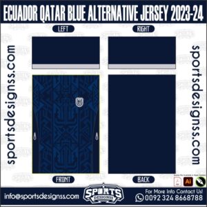 ECUADOR QATAR BLUE ALTERNATIVE JERSEY 2023 24