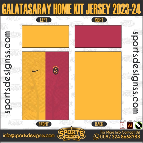 GALATASARAY HOME KIT JERSEY 2023 24