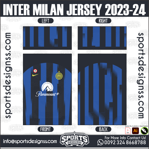 INTER MILAN JERSEY 2023-24 - Sports Designss