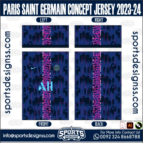 PARIS SAINT GERMAIN CONCEPT JERSEY 2023 24