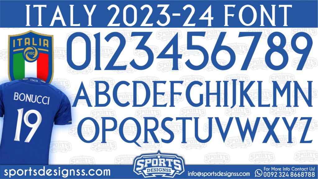 Italy 2023-24 Font Free Download by Sports Designss