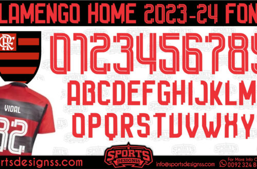 Flamengo Font 2023-24 Free Download | Football/Soccer Font Free Download by Sports Designs