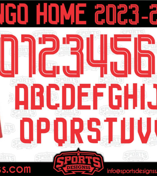 Flamengo Font 2023-24 Free Download | Football/Soccer Font Free Download by Sports Designs