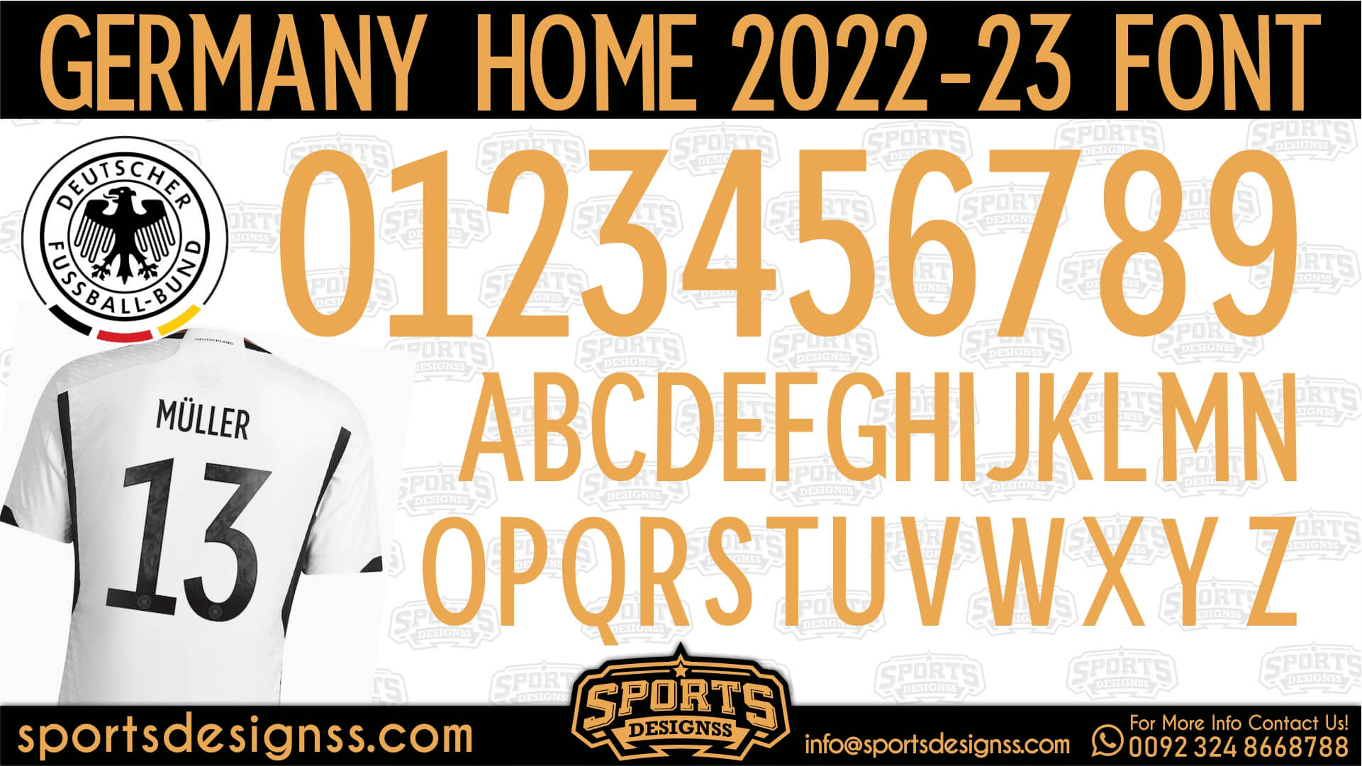 Germany Font 2023-24 Free Download | Soccer 2023/24 Font Free Download by Sports Designs