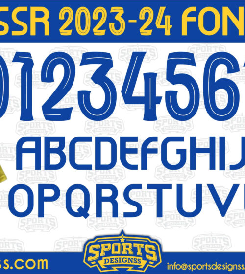 Al Nassr FC 2024 Football Font Free Download by Sports Designss
