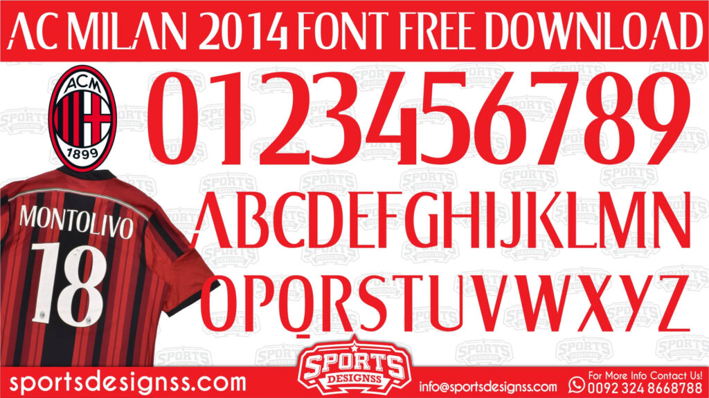 Ac Milan 2014 Football Font