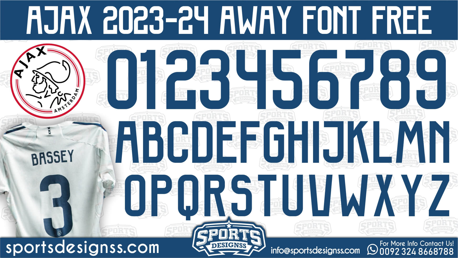 AFC Ajax 2024 Football Font Free Download by Sports Designss - Sports ...