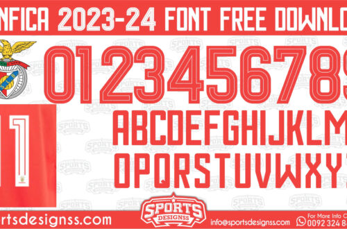 Benfica 2024 Football Font Free Download by Sports Designss