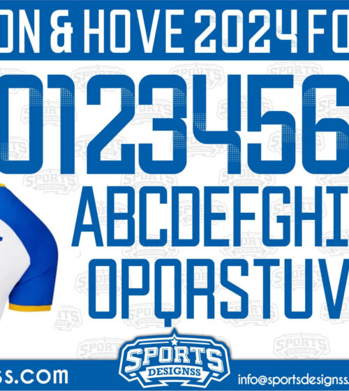 Brighton & Hove 2024 Football Font Free Download by Sports Designss | Football Font Free Download