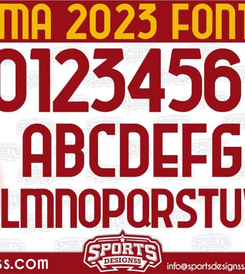 AS Roma 2023 Football Font Free Download by Sports Designss_Download AS Roma 2023 Font for free