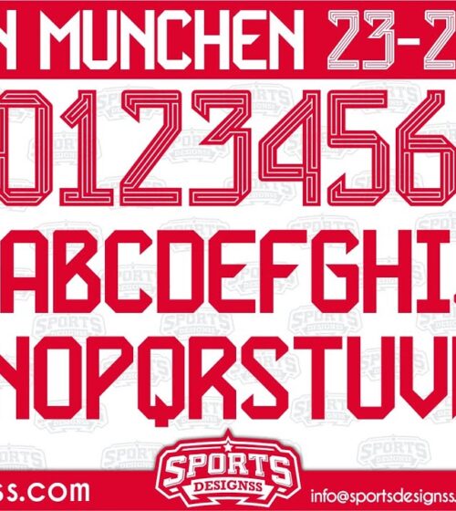 Bayern Munchen Font 2024 Free Download FootballSoccer 202324 Font Free Download by Sports Designss