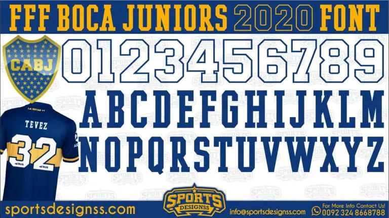 Boca Juniors 2020-21 Football Font By Sports Designss_Download Boca ...