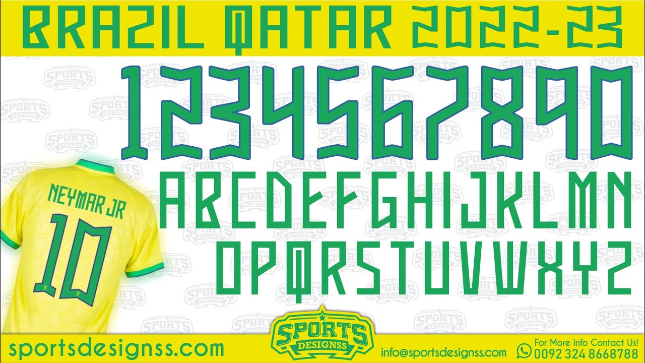 Brazil Qatar 2022-23 Font Free Download by Sports Designss _ Download Free Football Font