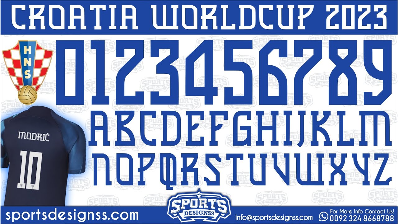 Croatia 2022-23 Qatar Worldcup Font Free Download by Sports Designss_Download Free Football Font