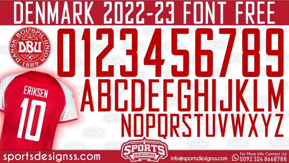 Denmark 2022-23 Font Free Download by Sports Designss_Download Free ...