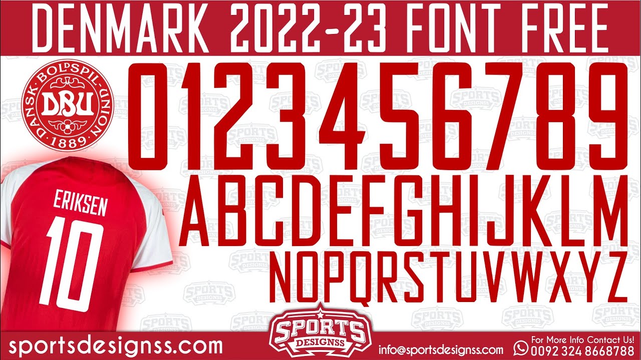 Denmark 2022-23 Font Free Download by Sports Designss_Download Free Football Font