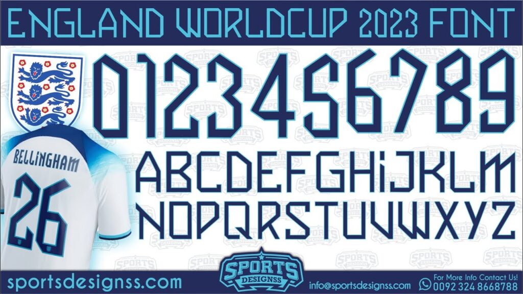 England Worldcup 2022-23 Font Free Download by Sports Designss ...
