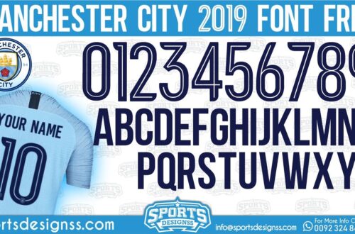 FREE DOWNLOAD Manchester City 2019 Football Font by Sports Designss_Download Manchester City Font