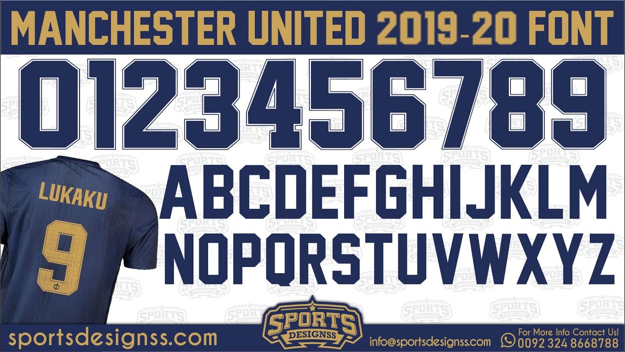 Manchester United 2019-20 Font Free Download by Sports Designss_Manchester United 201920 Font free