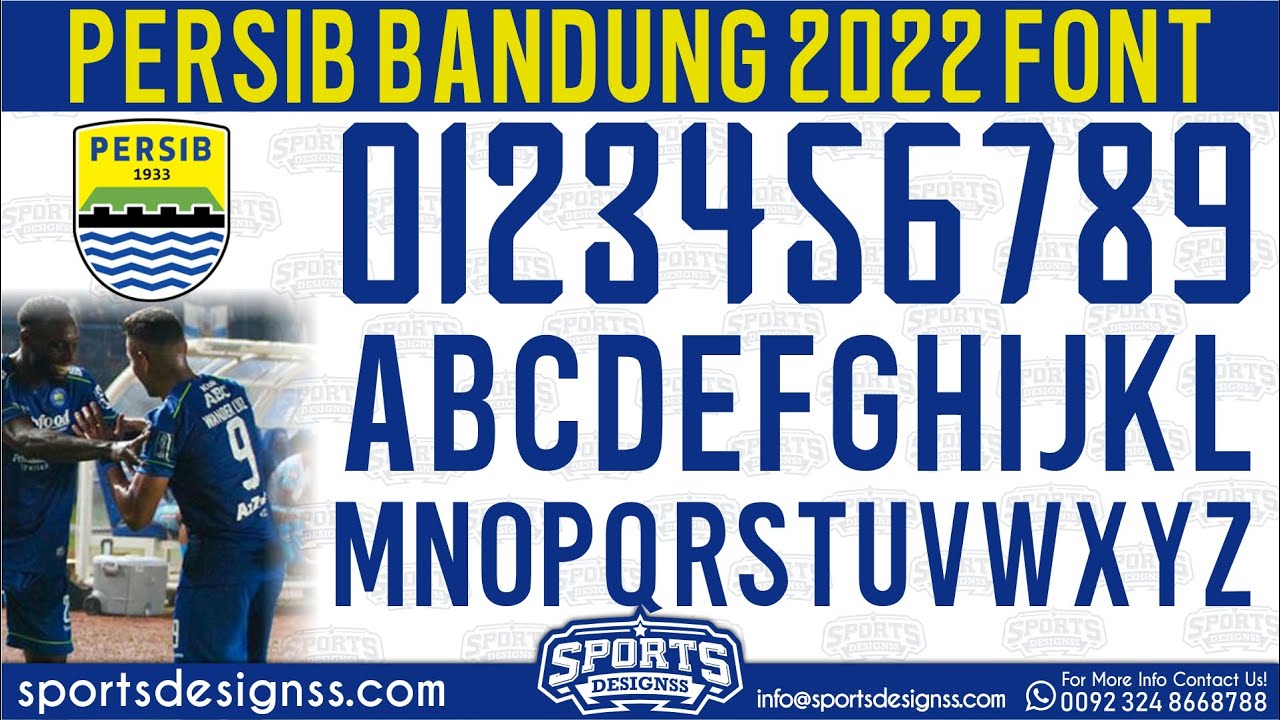 Persib Bandung 2022 Football Font Free Download by Sports Designss