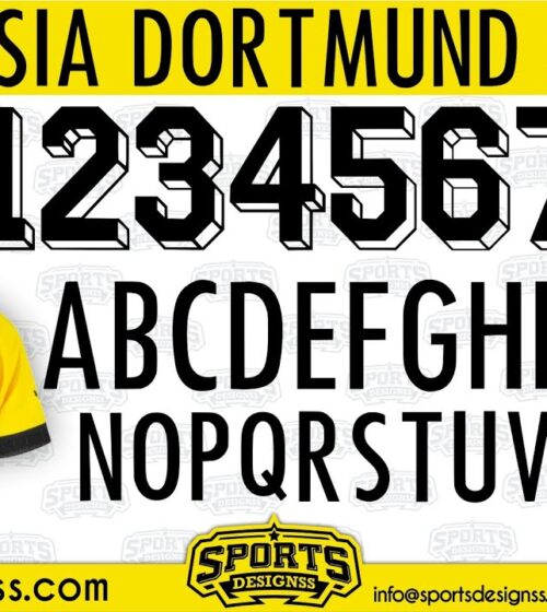 Puma BVB BORUSSIA DORTMUND 2022-23 Font Free Download by Sports Designss_Download Free Football Font