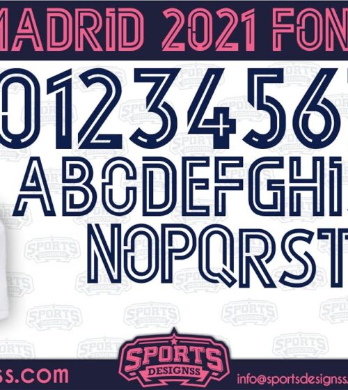 Real Madrid 2021 Football Font by Sports Designss_Download Real Madrid 2021 Font free