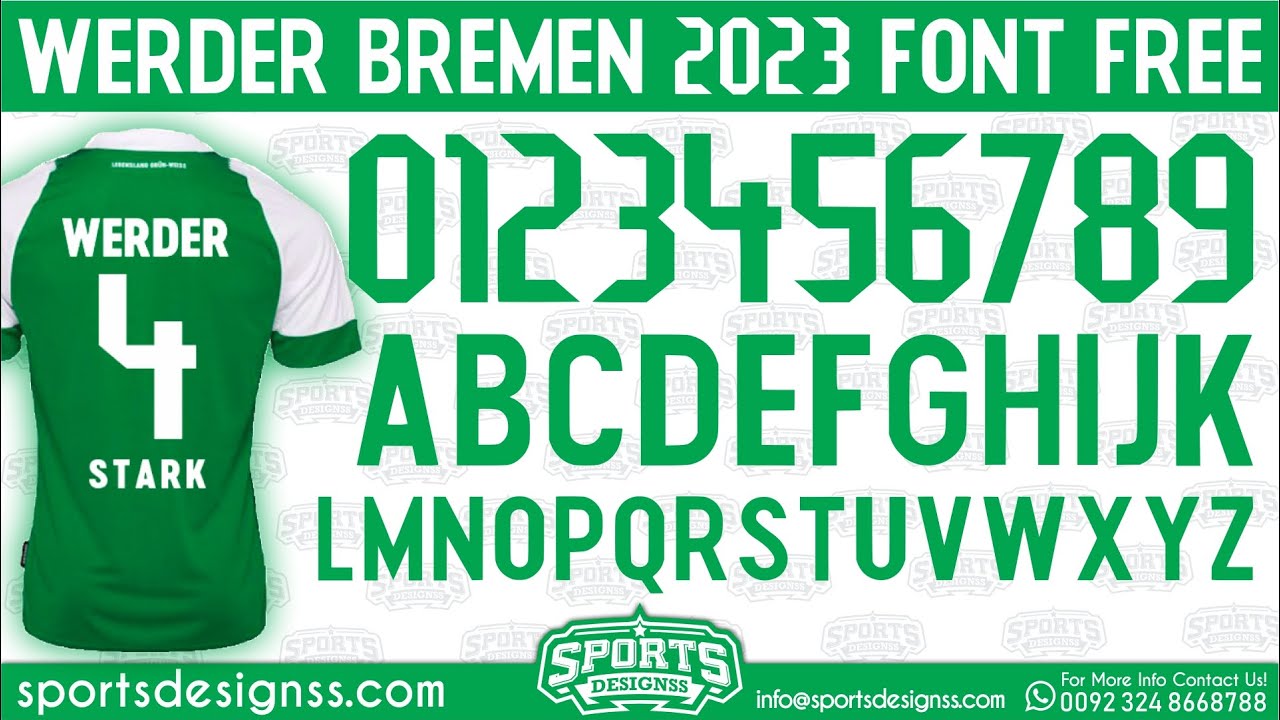 SV WERDER BREMEN 2023 Football Font Free Download by Sports Designss_Download WERDER BREMEN Font