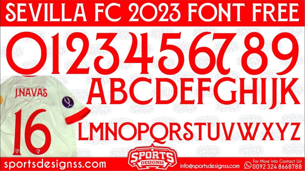 Sevilla FC 2023 Football Font Free Download by Sports Designss_Download ...