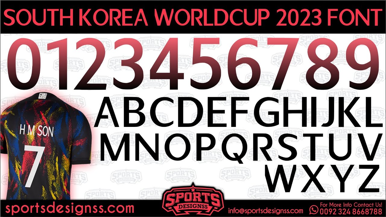 South Korea Qatar Worldcup 2022-23 Font Free Download by Sports Designss