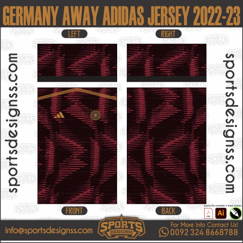 GERMANY AWAY ADIDAS JERSEY 2022 23