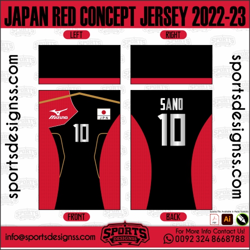 JAPAN RED CONCEPT JERSEY 2022 23
