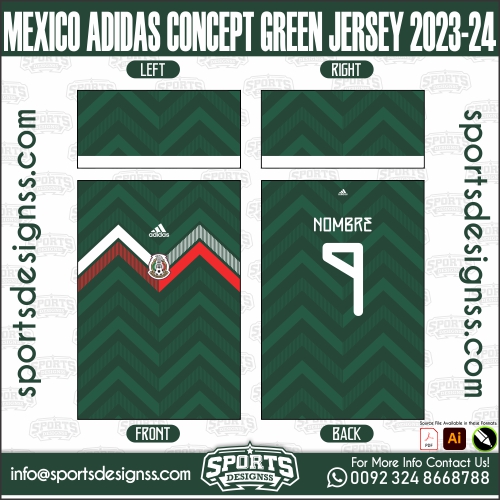 MEXICO ADIDAS CONCEPT GREEN JERSEY 2023 24