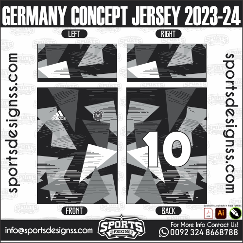 GERMANY CONCEPT JERSEY 2023-24. GERMANY CONCEPT JERSEY 2023-24, SPORTS DESIGNS CUSTOM SOCCER JE.GERMANY CONCEPT JERSEY 2023-24, SPORTS DESIGNS CUSTOM SOCCER JERSEY, SPORTS DESIGNS CUSTOM SOCCER JERSEY SHIRT VECTOR, NEW SPORTS DESIGNS CUSTOM SOCCER JERSEY 2021/22. Sublimation Football Shirt Pattern, Soccer JERSEY Printing Files, Football Shirt Ai Files, Football Shirt Vector, Football Kit Vector, Sublimation Soccer JERSEY Printing Files,