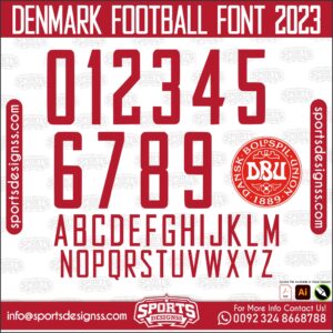 DENMARK FOOTBALL FONT 2023