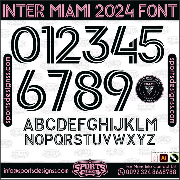 Inter Miami 2024 FONT Download by Sports Designss _ Download Football ...