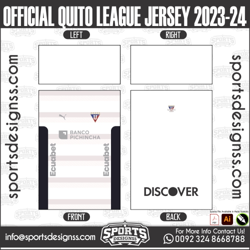 OFFICIAL QUITO LEAGUE JERSEY 2023-24. OFFICIAL QUITO LEAGUE JERSEY 2023-24, SPORTS DESIGNS CUSTOM SOCCER JE.OFFICIAL QUITO LEAGUE JERSEY 2023-24, SPORTS DESIGNS CUSTOM SOCCER JERSEY, SPORTS DESIGNS CUSTOM SOCCER JERSEY SHIRT VECTOR, NEW SPORTS DESIGNS CUSTOM SOCCER JERSEY 2021/22. Sublimation Football Shirt Pattern, Soccer JERSEY Printing Files, Football Shirt Ai Files, Football Shirt Vector, Football Kit Vector, Sublimation Soccer JERSEY Printing Files,