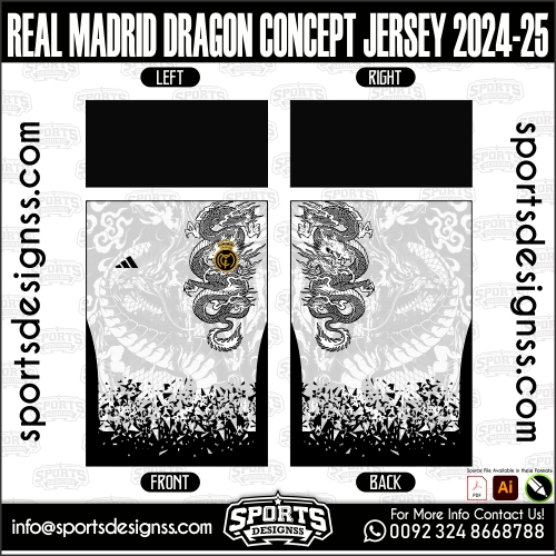 REAL MADRID DRAGON CONCEPT JERSEY 2024-25. REAL MADRID DRAGON CONCEPT JERSEY 2024-25, SPORTS DESIGNS CUSTOM SOCCER JE.REAL MADRID DRAGON CONCEPT JERSEY 2024-25, SPORTS DESIGNS CUSTOM SOCCER JERSEY, SPORTS DESIGNS CUSTOM SOCCER JERSEY SHIRT VECTOR, NEW SPORTS DESIGNS CUSTOM SOCCER JERSEY 2021/22. Sublimation Football Shirt Pattern, Soccer JERSEY Printing Files, Football Shirt Ai Files, Football Shirt Vector, Football Kit Vector, Sublimation Soccer JERSEY Printing Files,