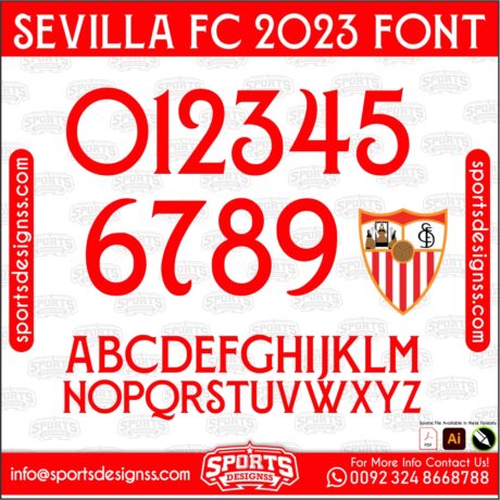 SEVILLA FC 2023 FONT Download by Sports Designss _ Download Football ...