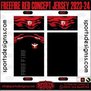 FREEFIRE RED CONCEPT JERSEY 2023-24. FREEFIRE RED CONCEPT JERSEY 2023-24, SPORTS DESIGNS CUSTOM SOCCER JE.FREEFIRE RED CONCEPT JERSEY 2023-24, SPORTS DESIGNS CUSTOM SOCCER JERSEY, SPORTS DESIGNS CUSTOM SOCCER JERSEY SHIRT VECTOR, NEW SPORTS DESIGNS CUSTOM SOCCER JERSEY 2021/22. Sublimation Football Shirt Pattern, Soccer JERSEY Printing Files, Football Shirt Ai Files, Football Shirt Vector, Football Kit Vector, Sublimation Soccer JERSEY Printing Files,